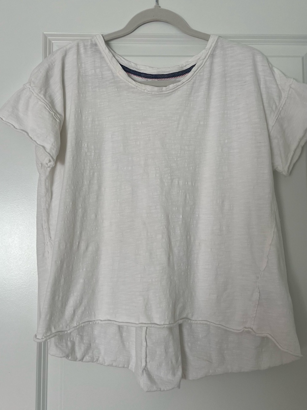 Pilcro White Short Sleeve Slub Tee